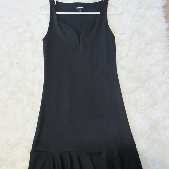 Express Women's Sleeveless Cocktail Little Black wedding party Dress Size Small - Picture 7 of 7